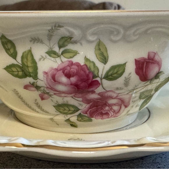 Rosenthal Courtship Flat Cream Soup Bowl & Saucer set pompadour - Picture 11 of 13